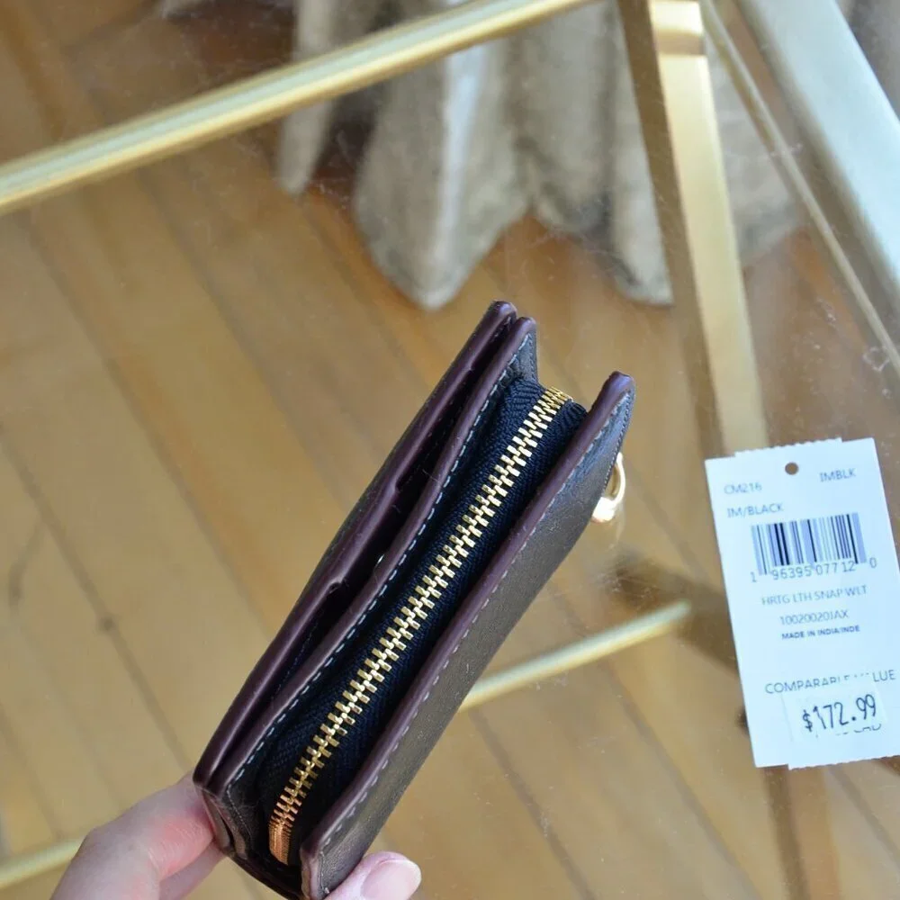 Coach CM216 SNAP WALLET WITH COACH HERITAGE
